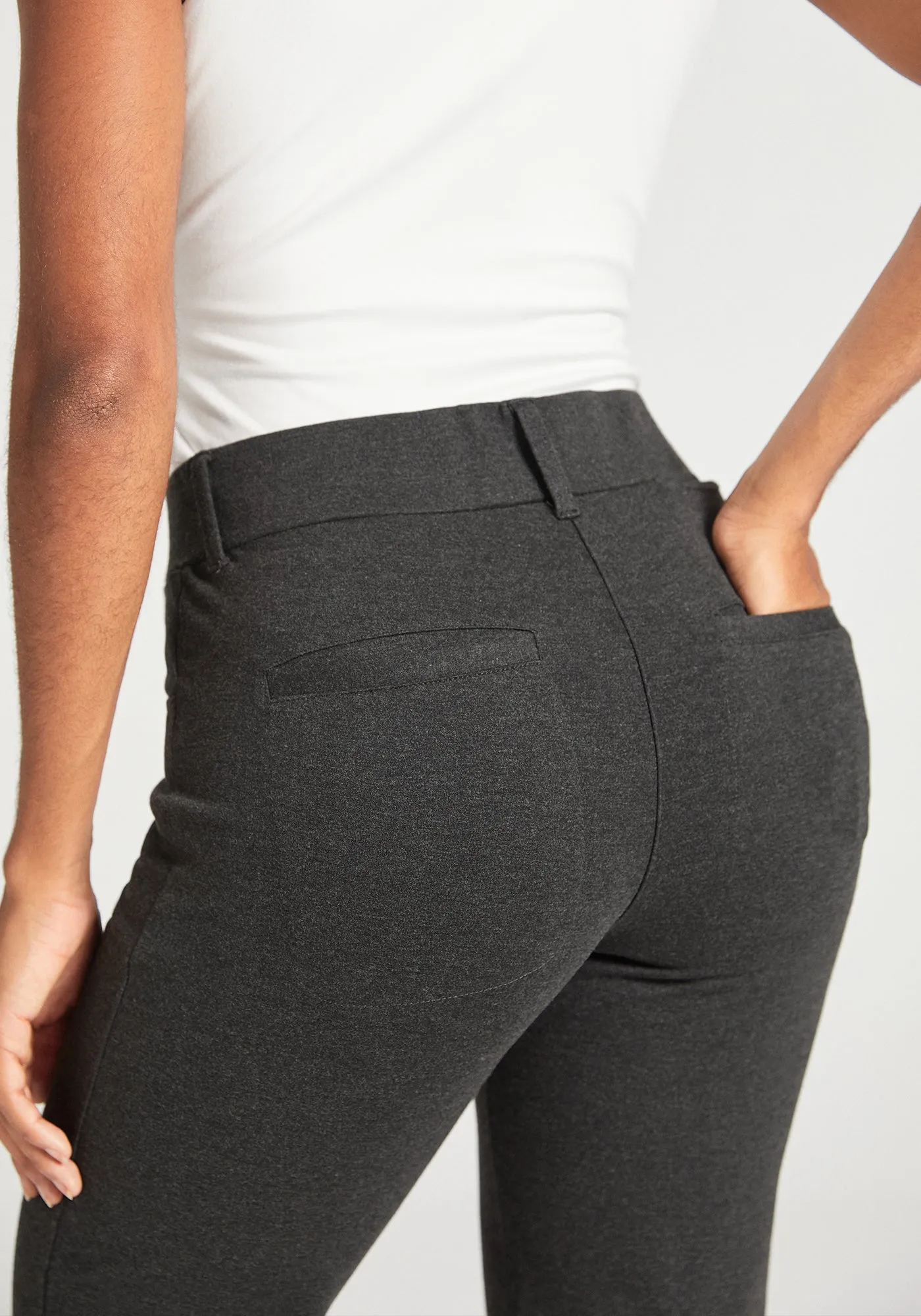 7-Pocket Dress Pant Yoga Pant | Straight (Charcoal) sold by Betabrand product image thumbnail 4