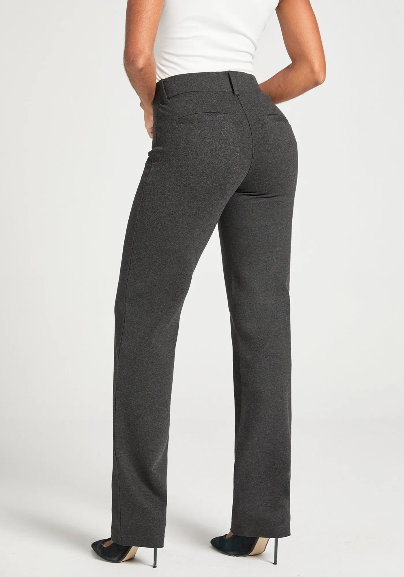 7-Pocket Dress Pant Yoga Pant | Straight (Charcoal) sold by Betabrand product image thumbnail 5