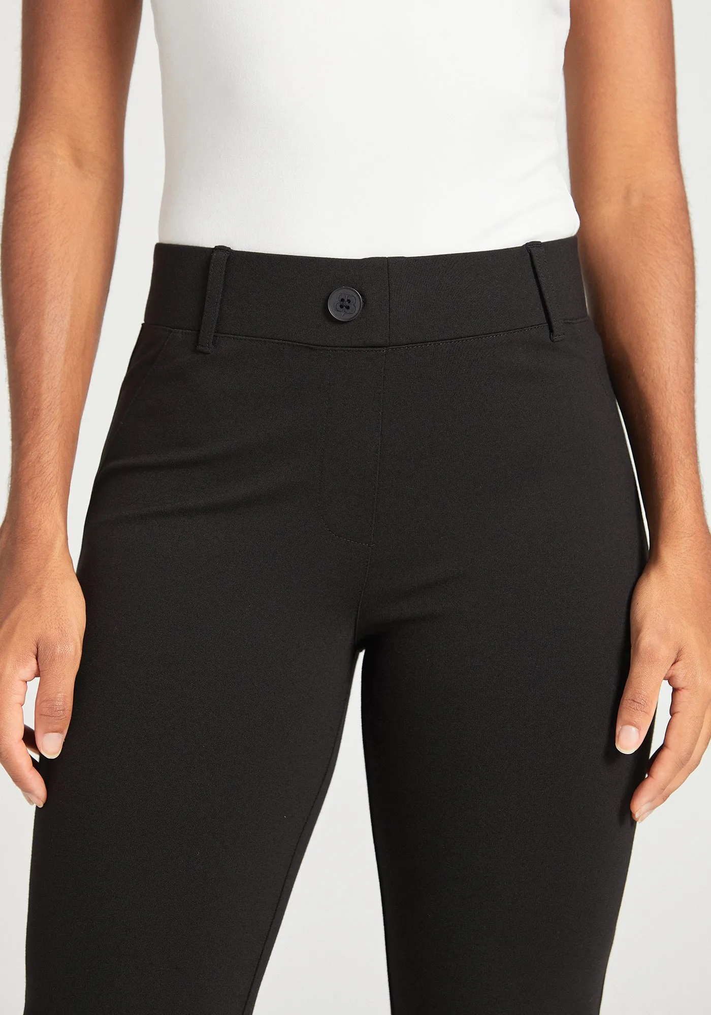 Two-Pocket DPYP™ Dress Pant Yoga Pant | Straight (Black) sold by Betabrand product image thumbnail 4