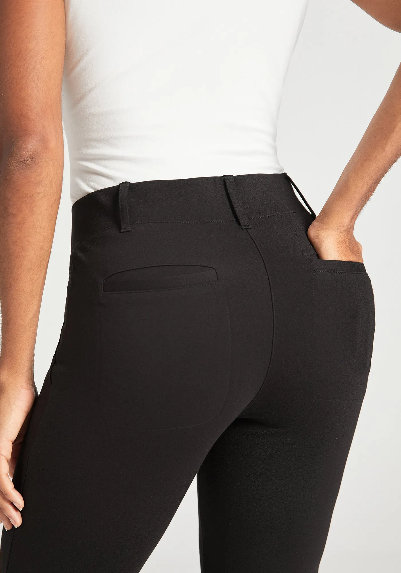 Two-Pocket DPYP™ Dress Pant Yoga Pant | Straight (Black) sold by Betabrand product image thumbnail 3