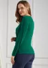 Twist-Front Long Sleeve (Dark Green) sold by Betabrand