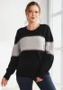Colorblock Crewneck (Black) sold by Betabrand