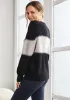 Colorblock Crewneck (Black) sold by Betabrand