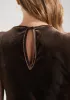 LuxeVelvet A-Line Midi Dress (Mushroom) sold by Betabrand