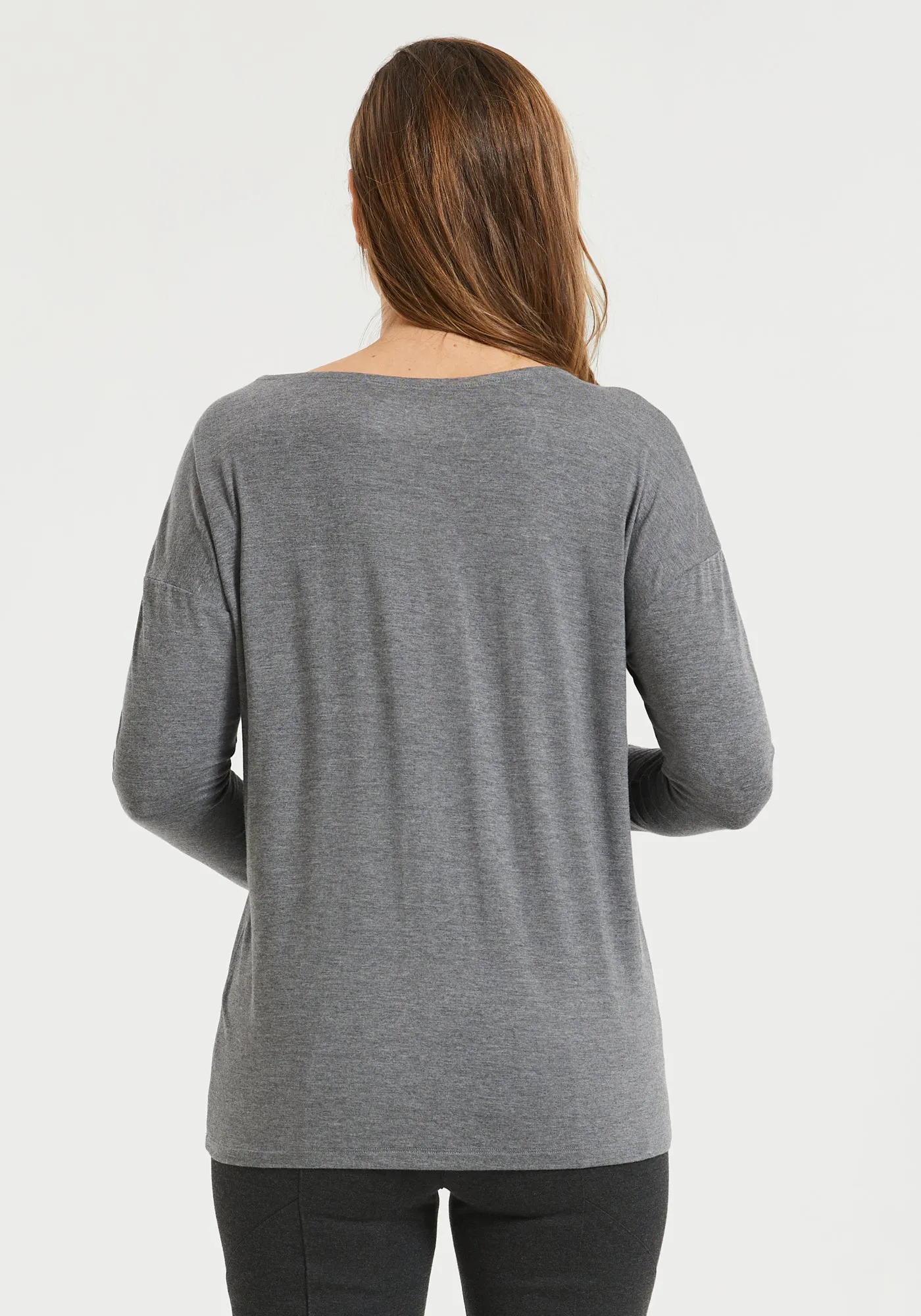Essential Relaxed Boatneck (Heather Gray) sold by Betabrand product image thumbnail 4
