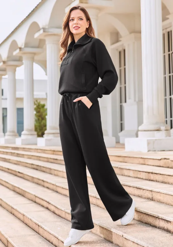 AirFlex Wide Leg Pant (Black) sold by Betabrand