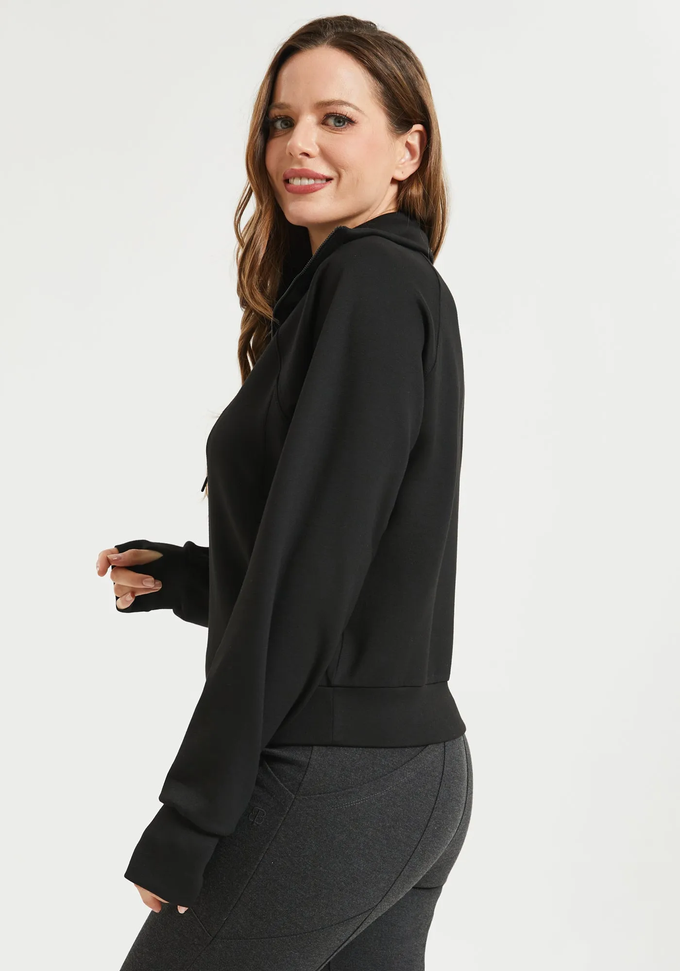AirFlex Quarter Zip Pullover (Black) sold by Betabrand product image thumbnail 4