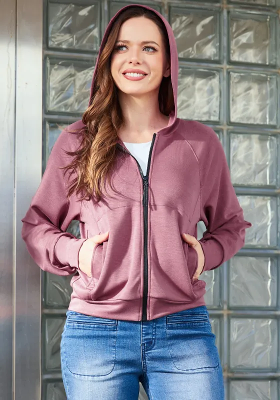 AirFlex Zip Hoodie (Rose) sold by Betabrand
