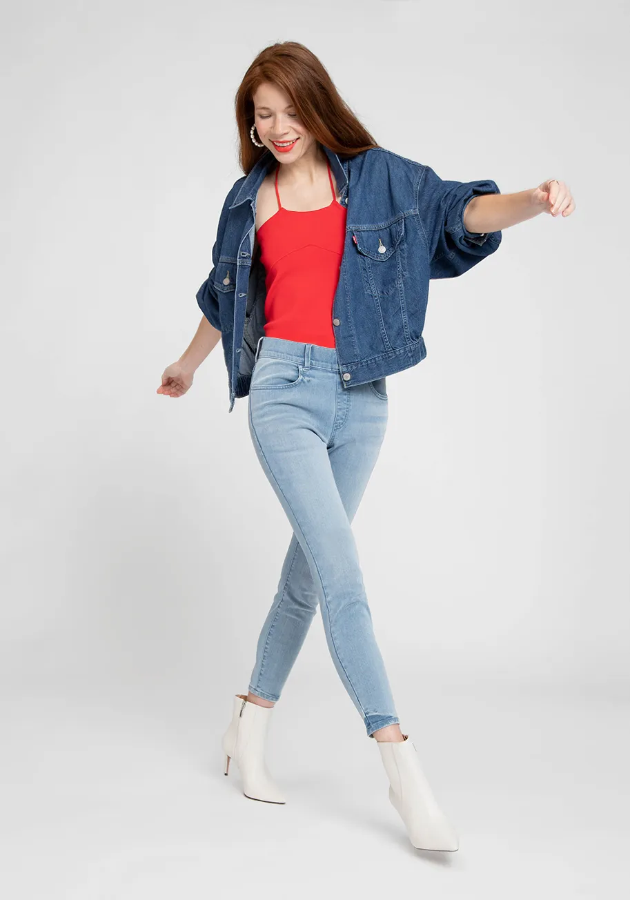 Signature Mid-Rise Denim | Skinny (Cloud Wash) sold by Betabrand product image thumbnail 4