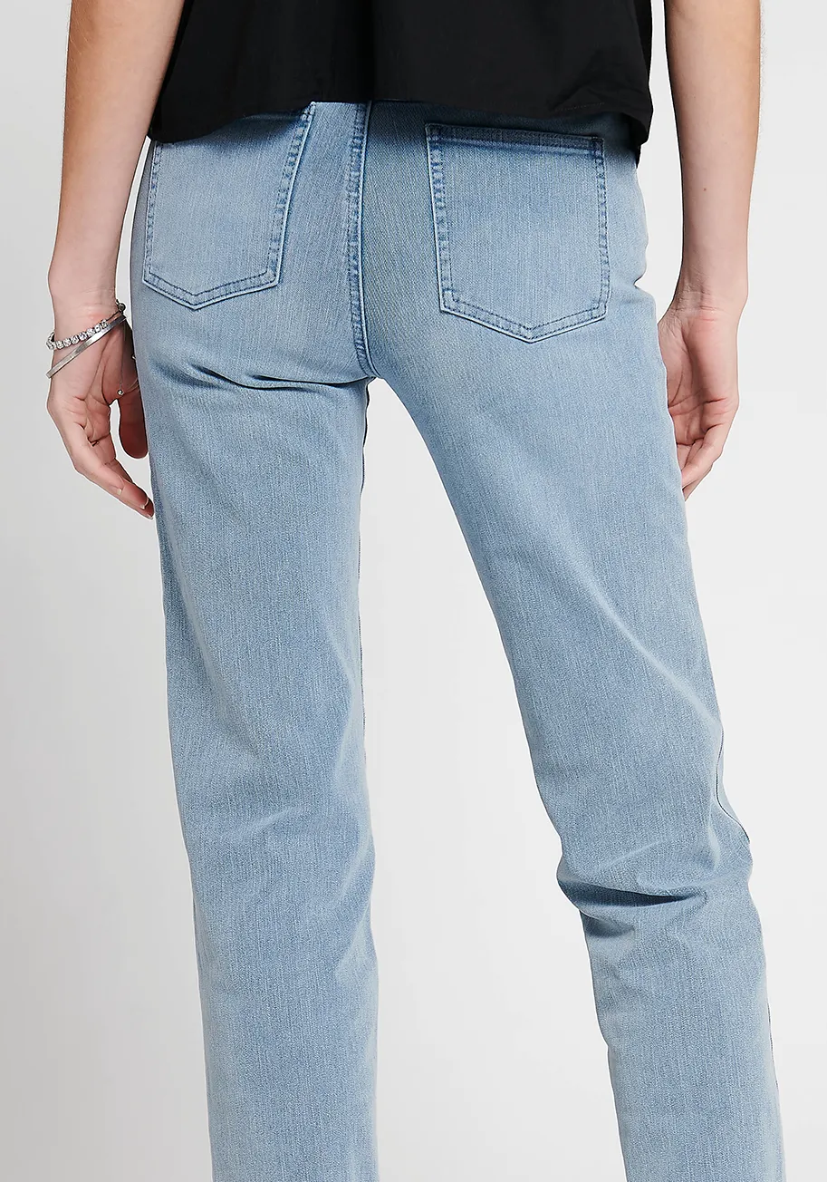 Signature Mid-Rise Denim | Straight (Cloud Wash) sold by Betabrand product image thumbnail 3