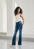 Signature Mid-Rise Denim | Flare (Alamo Wash) sold by Betabrand