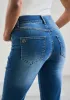 Signature Mid-Rise Denim | Flare (Alamo Wash) sold by Betabrand