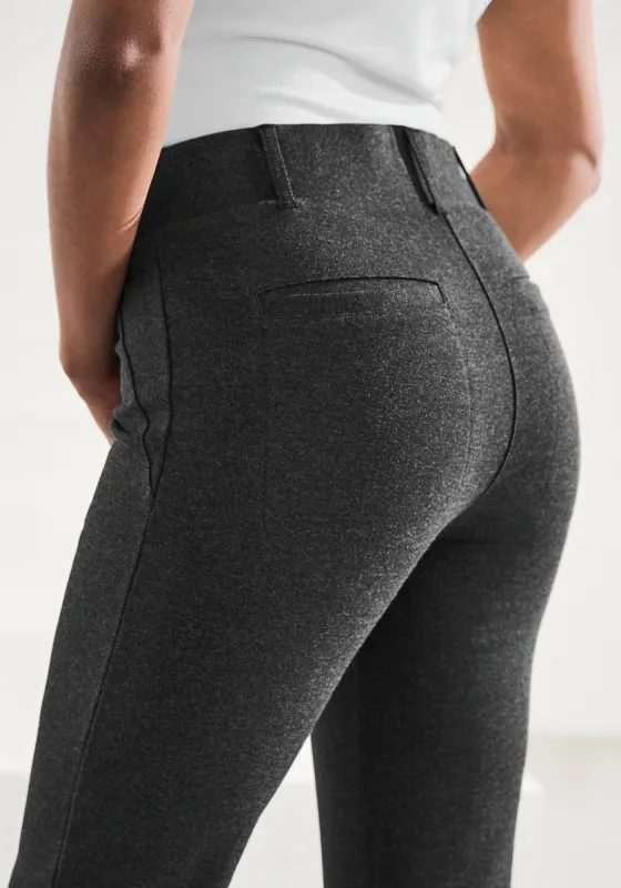 Two-Pocket Dress Pant Yoga Pant | Bootcut (Charcoal) sold by Betabrand