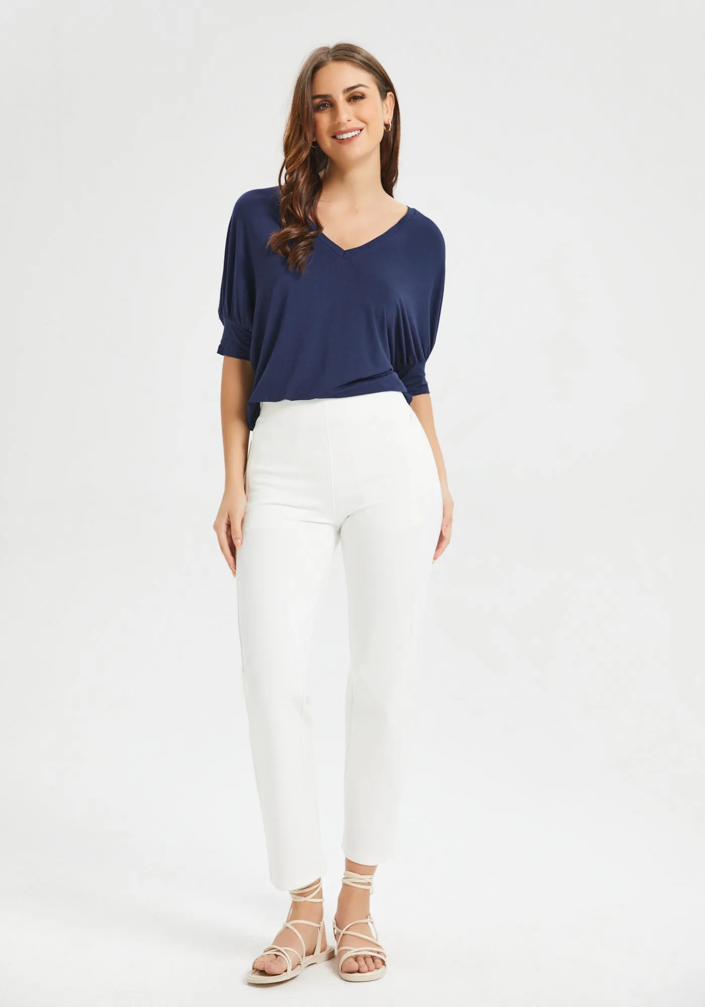 Dolman V-Neck (Navy) sold by Betabrand product image thumbnail 5