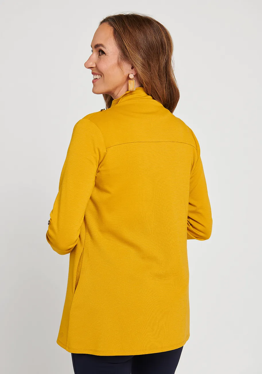 Liz Wrap Tunic (Goldenrod) sold by Betabrand product image thumbnail 2