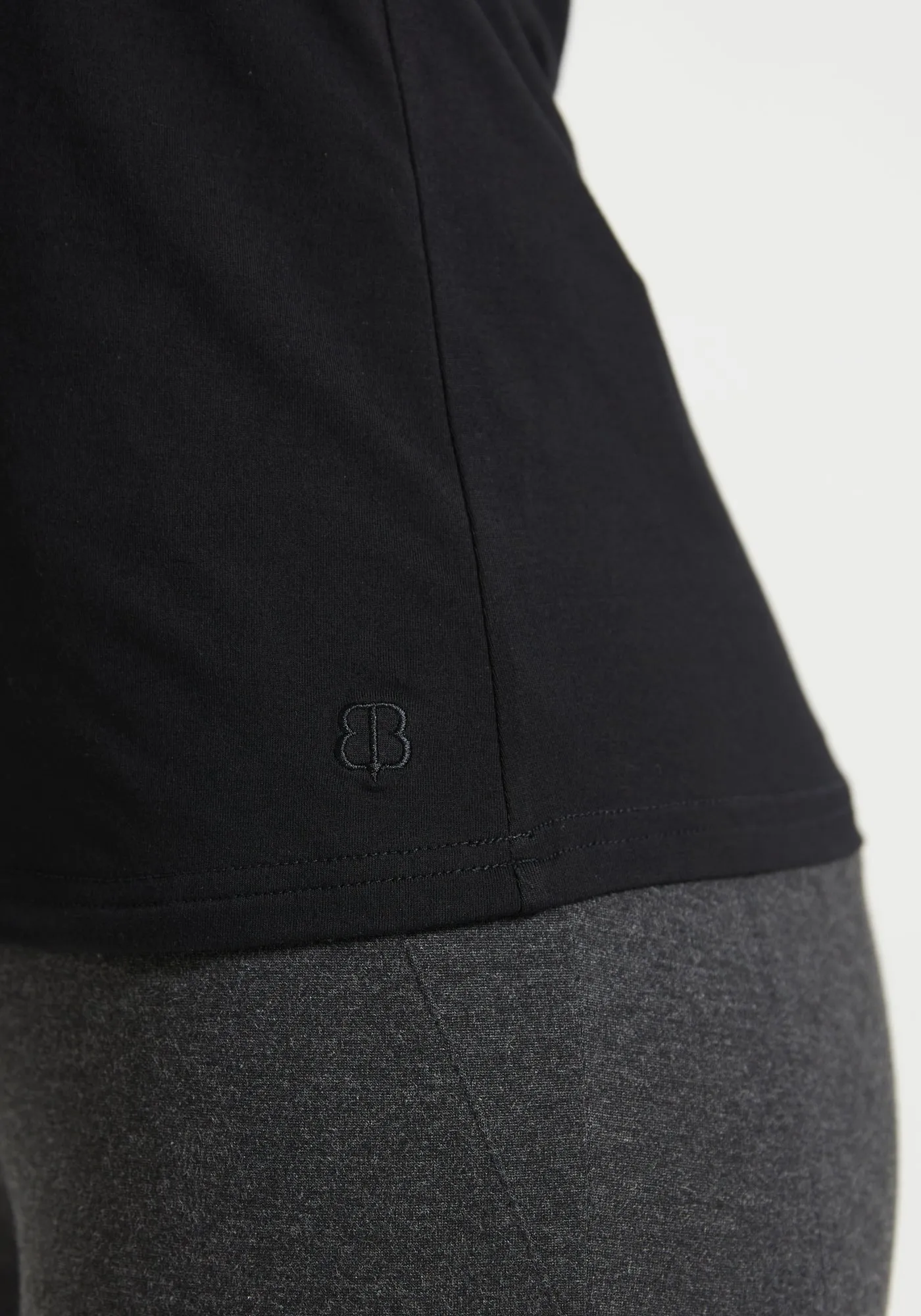 Square Neck Short Sleeve Tee (Black) - Final Sale sold by Betabrand product image thumbnail 2