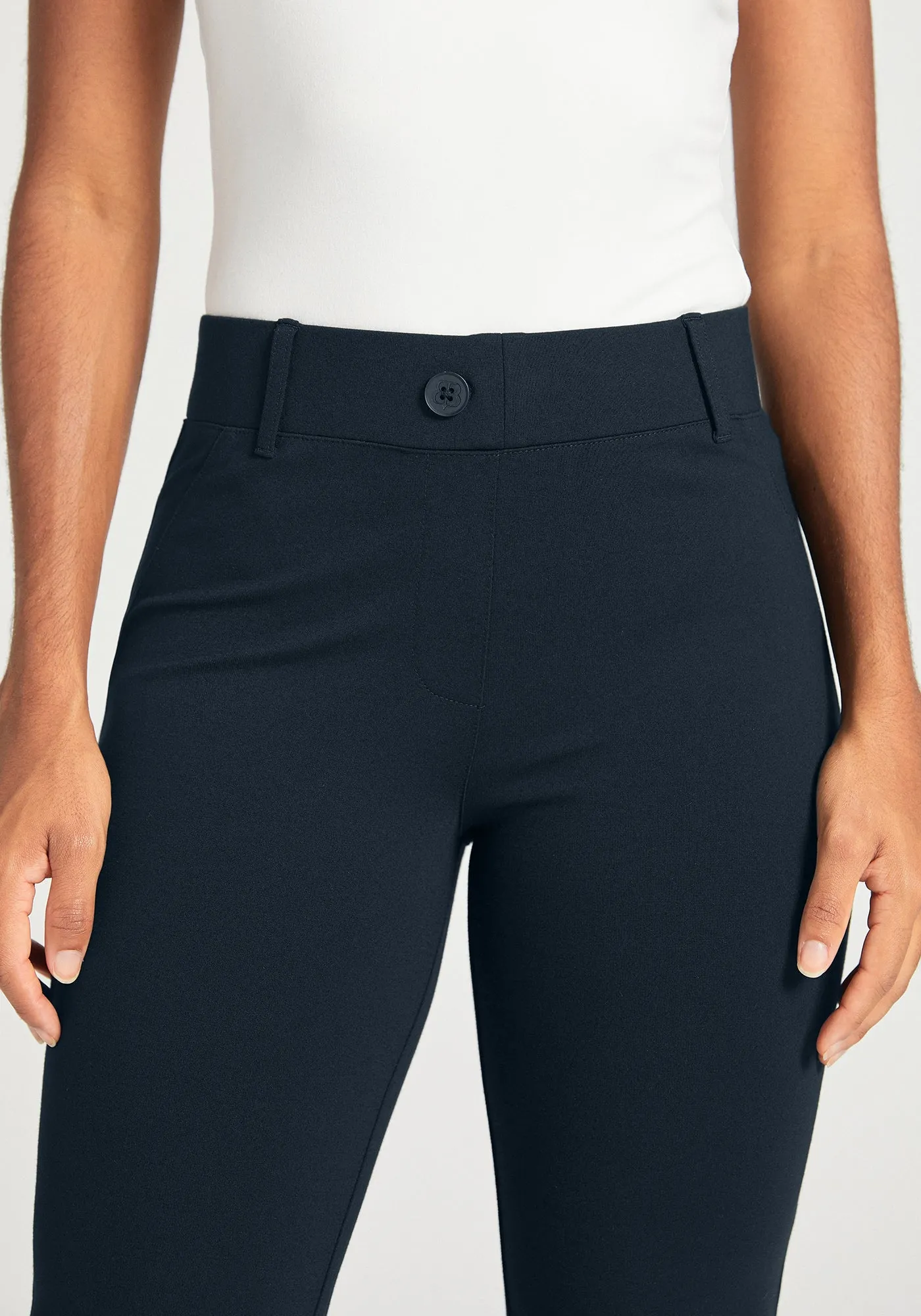 Two-Pocket DPYP™ Dress Pant Yoga Pant | Bootcut (Navy) sold by Betabrand product image thumbnail 2