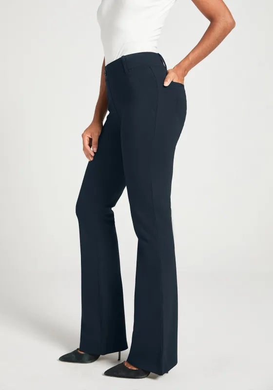 Two-Pocket Dress Pant Yoga Pant | Bootcut (Navy) sold by Betabrand