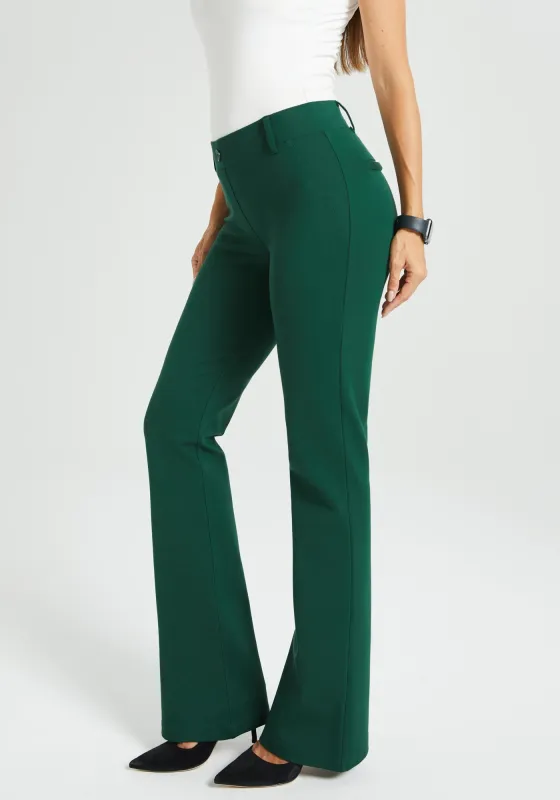 Classic Dress Pant Yoga Pant | Bootcut (Dark Green) sold by Betabrand