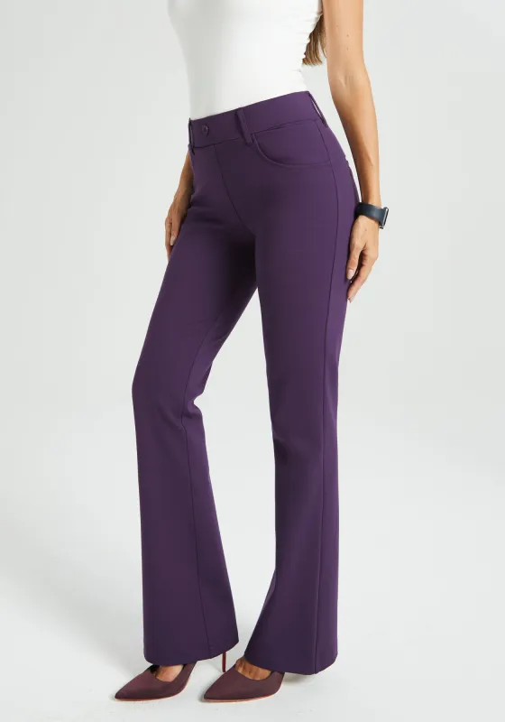 7-Pocket DPYP™ Dress Pant Yoga Pant | Bootcut (Aubergine) sold by Betabrand