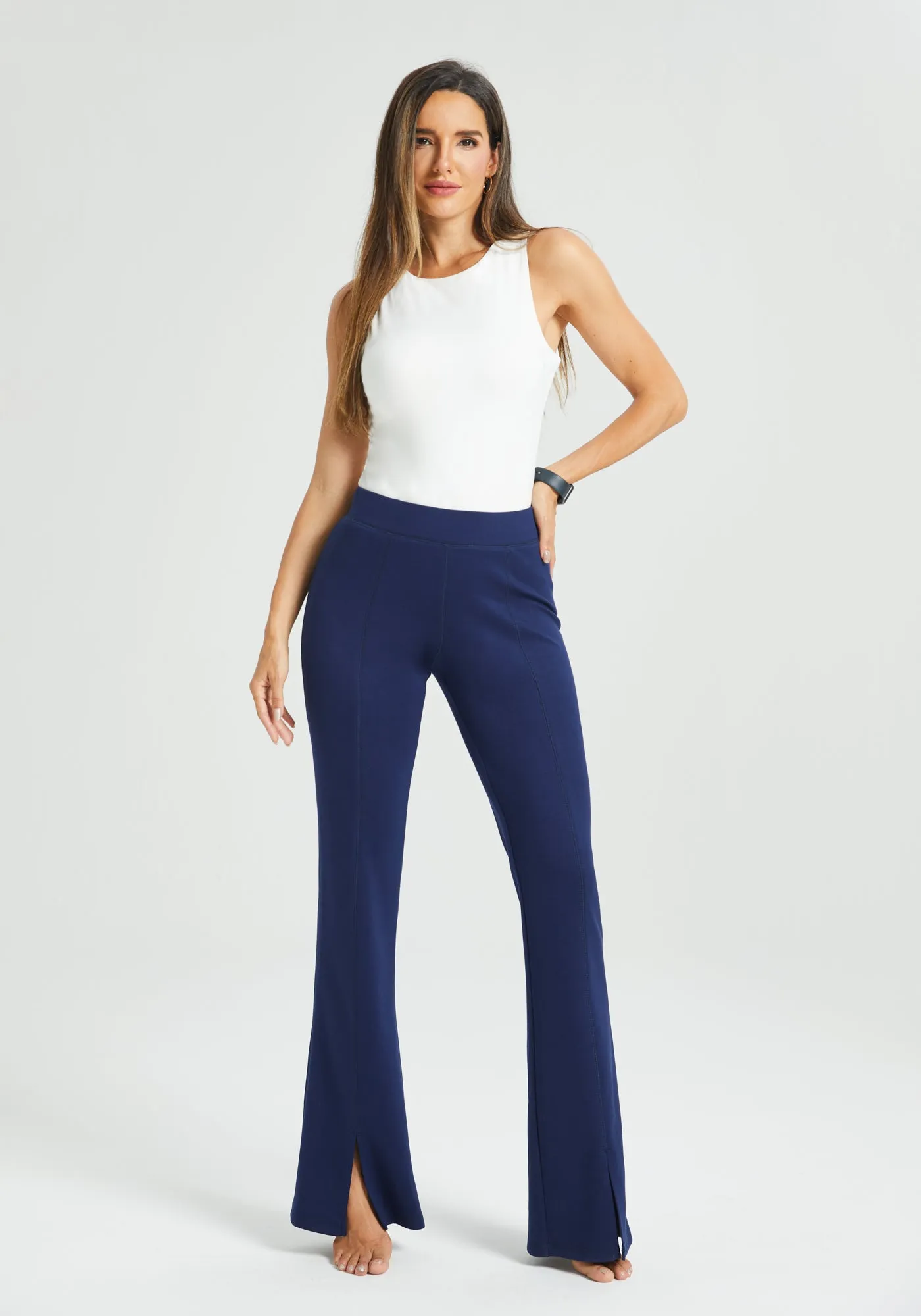 Airflex Split Leg Bootcut Legging (Navy) - Final Sale sold by Betabrand