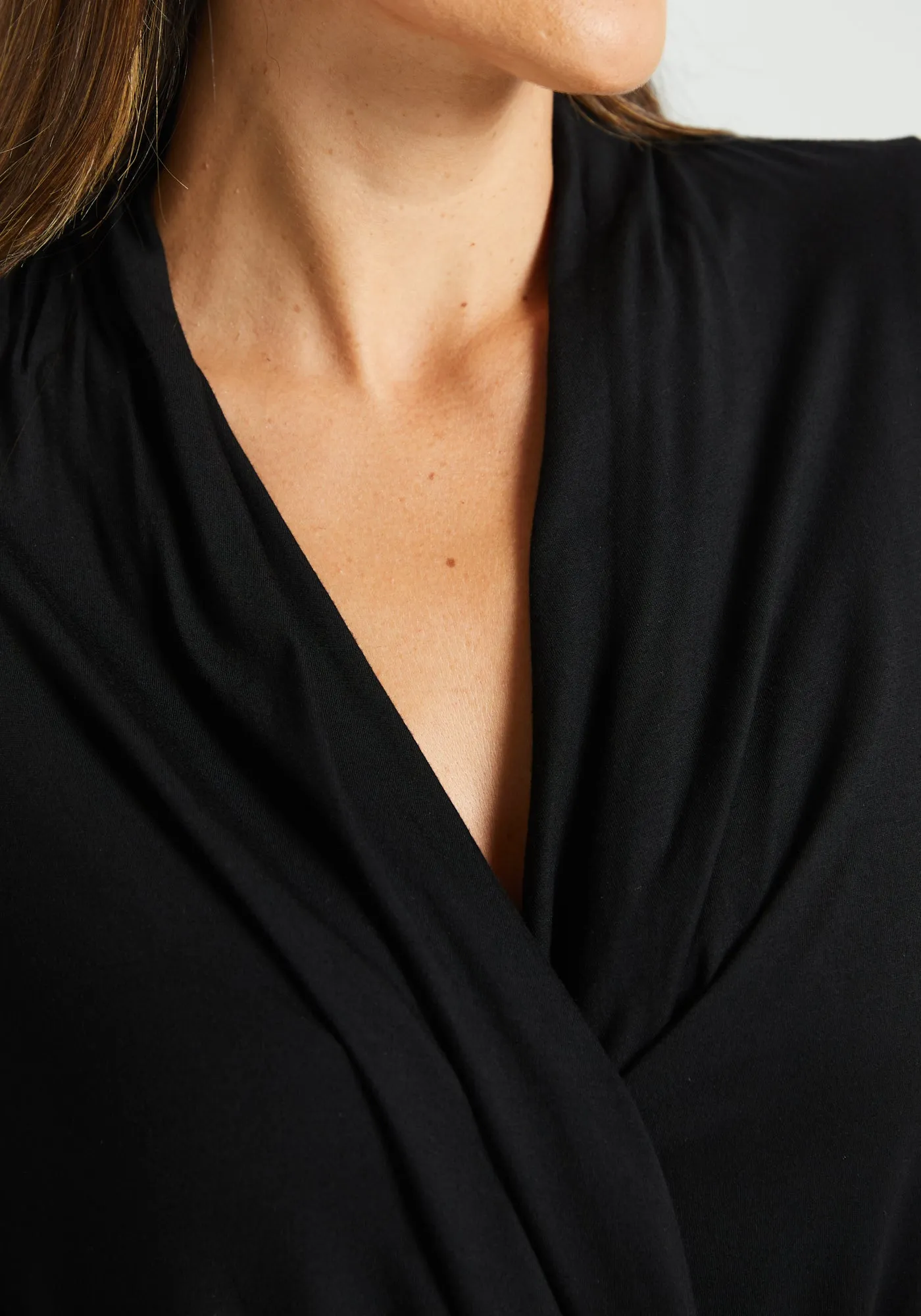 Surplice Long Sleeve Tunic (Black) sold by Betabrand product image thumbnail 3