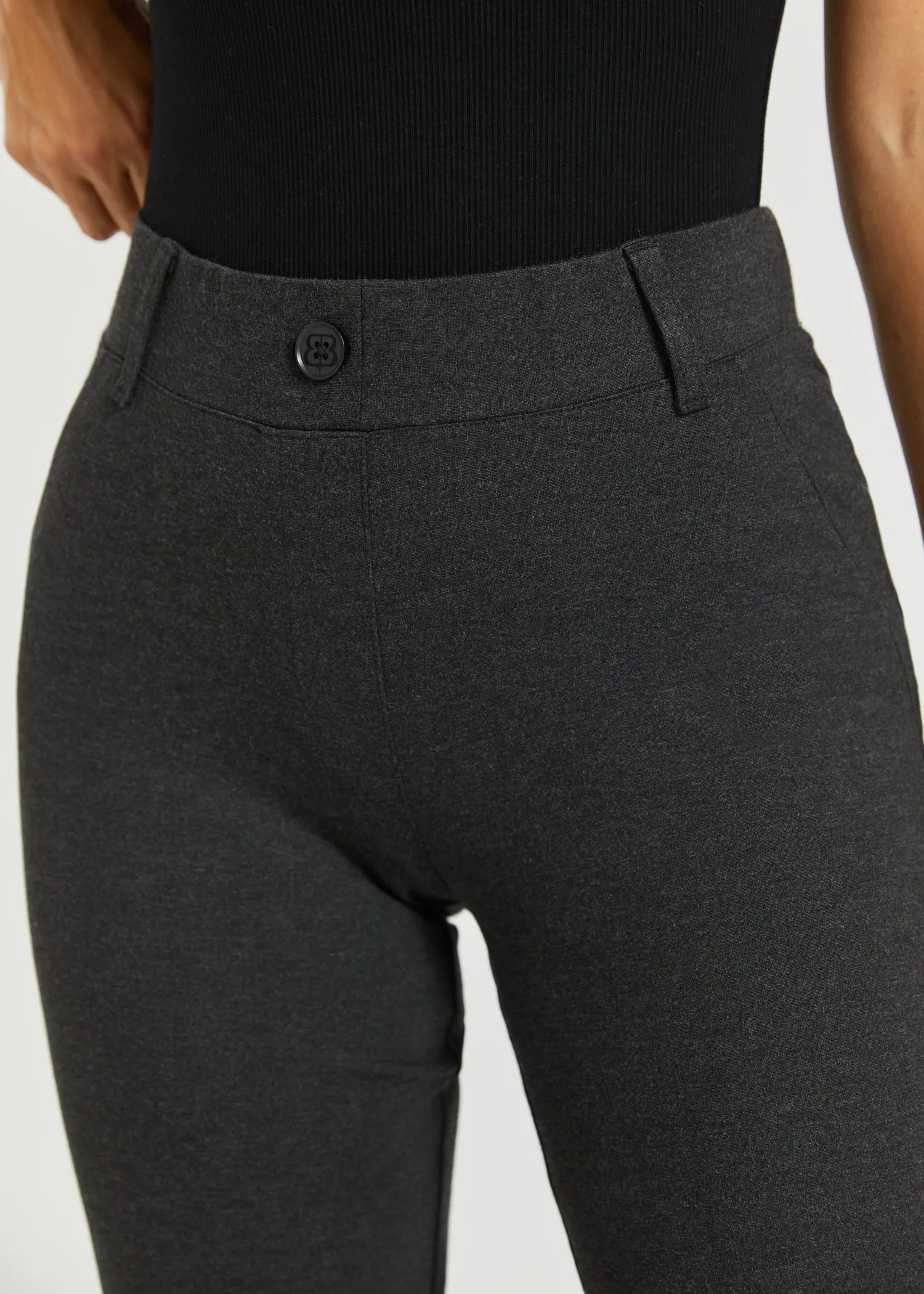Two-Pocket DPYP™ Dress Pant Yoga Pant | Straight (Charcoal) sold by Betabrand product image thumbnail 5