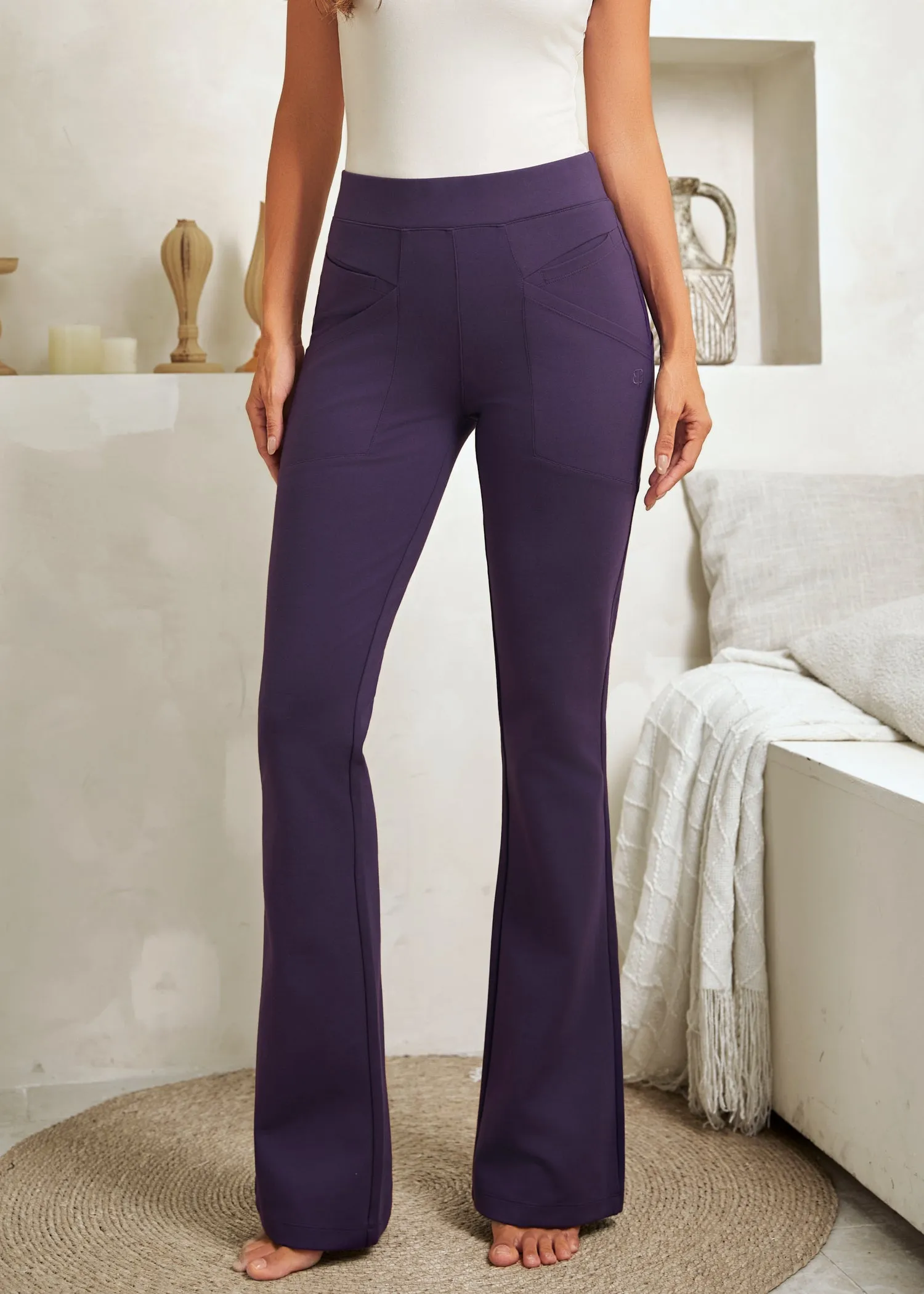 Journey Pant | Bootcut (Aubergine) sold by Betabrand product image thumbnail 3