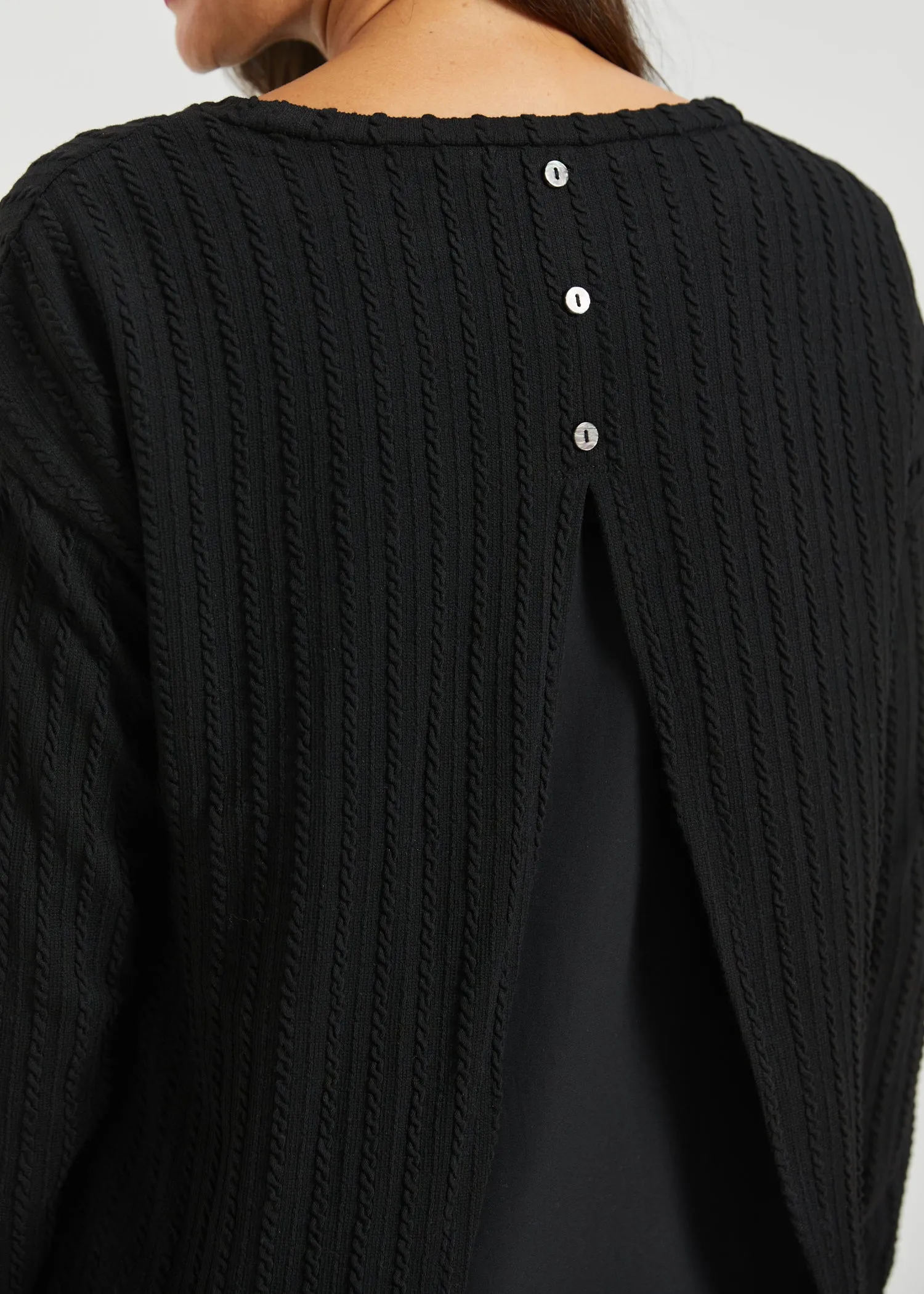MiniCable Layered Boatneck (Black) sold by Betabrand product image thumbnail 5