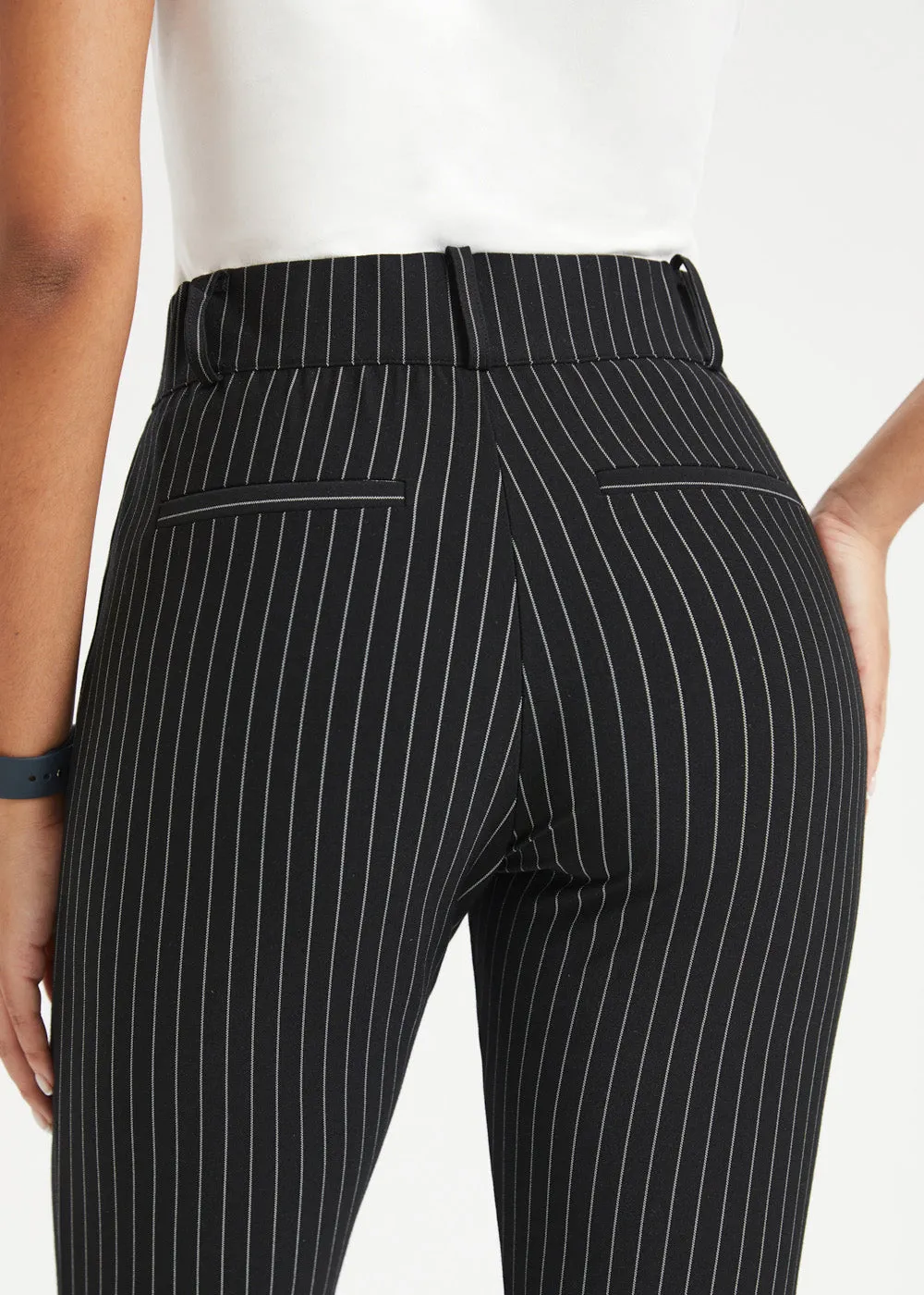 Classic Dress Pant | Bootcut (Black Ivory Stripe) sold by Betabrand product image thumbnail 5