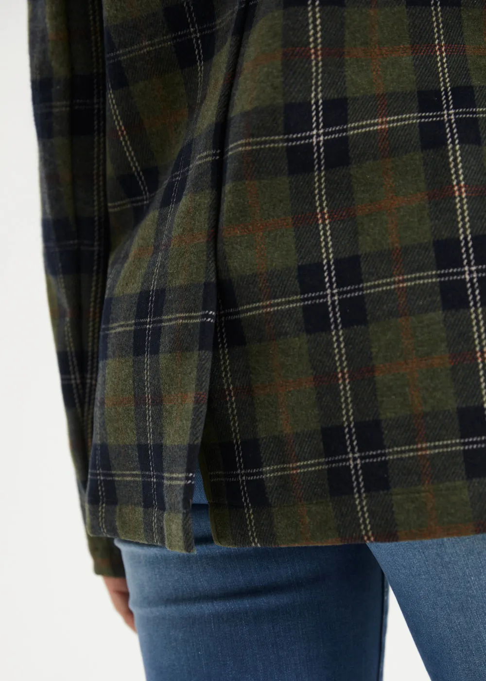 Double Breasted Blazer | Knit Jacquard (Green Plaid) sold by Betabrand product image thumbnail 5