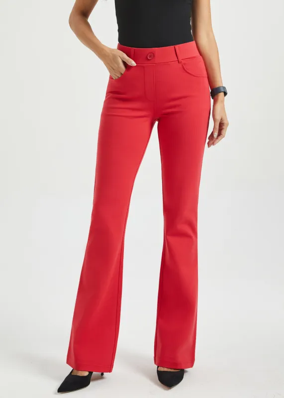 7-Pocket DPYP™ Dress Pant Yoga Pant | Bootcut (Red) sold by Betabrand