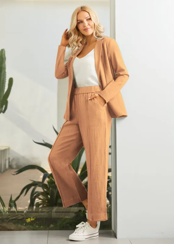 Camp Pant | Linenette (Sandalwood) sold by Betabrand