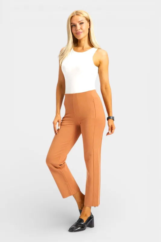 Monroe Crop Trouser DPYP™ | Straight (Sandalwood) - Final Sale made by Betabrand
