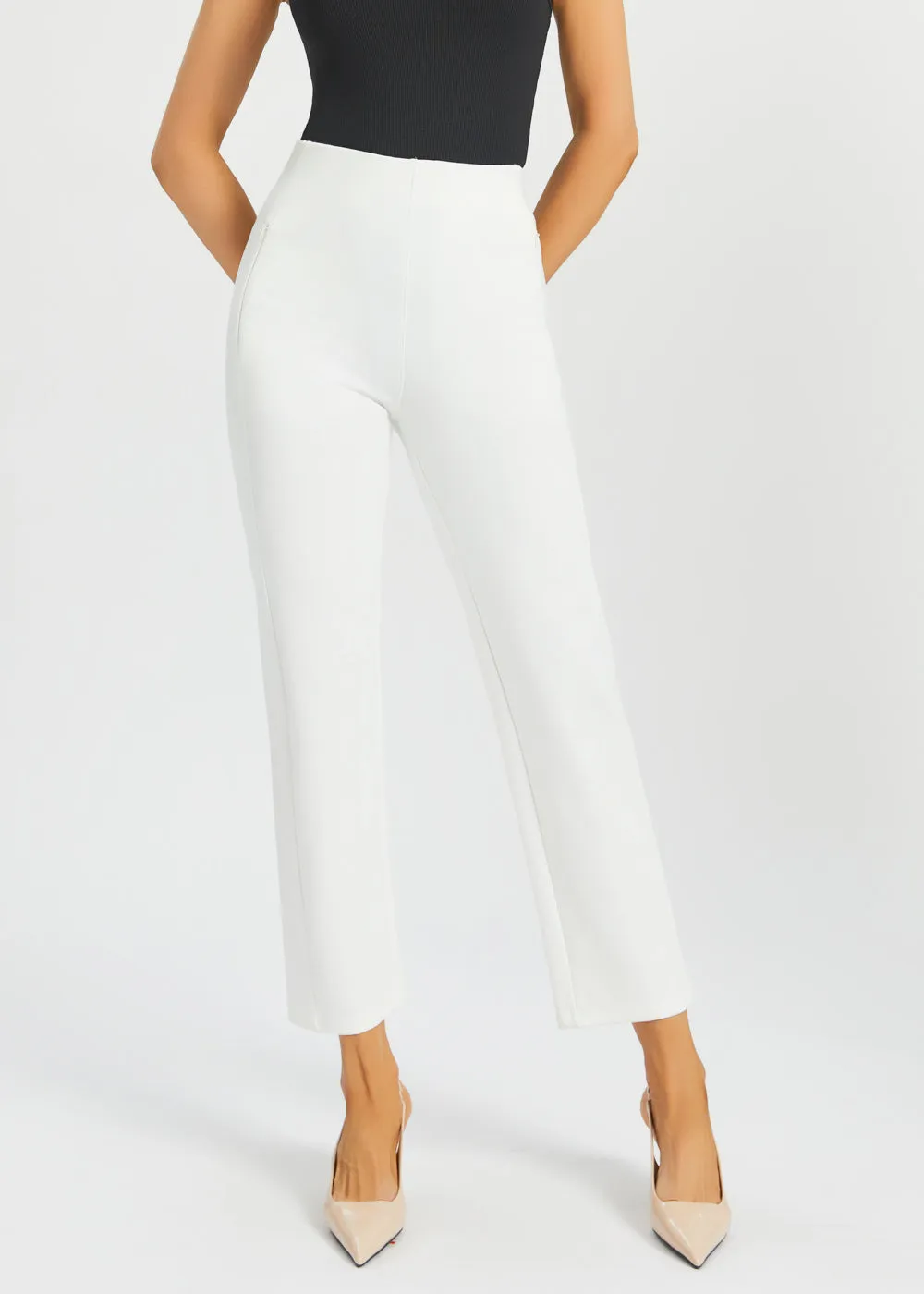 Monroe Crop Trouser DPYP™ | Straight (Star White) sold by Betabrand product image thumbnail 2