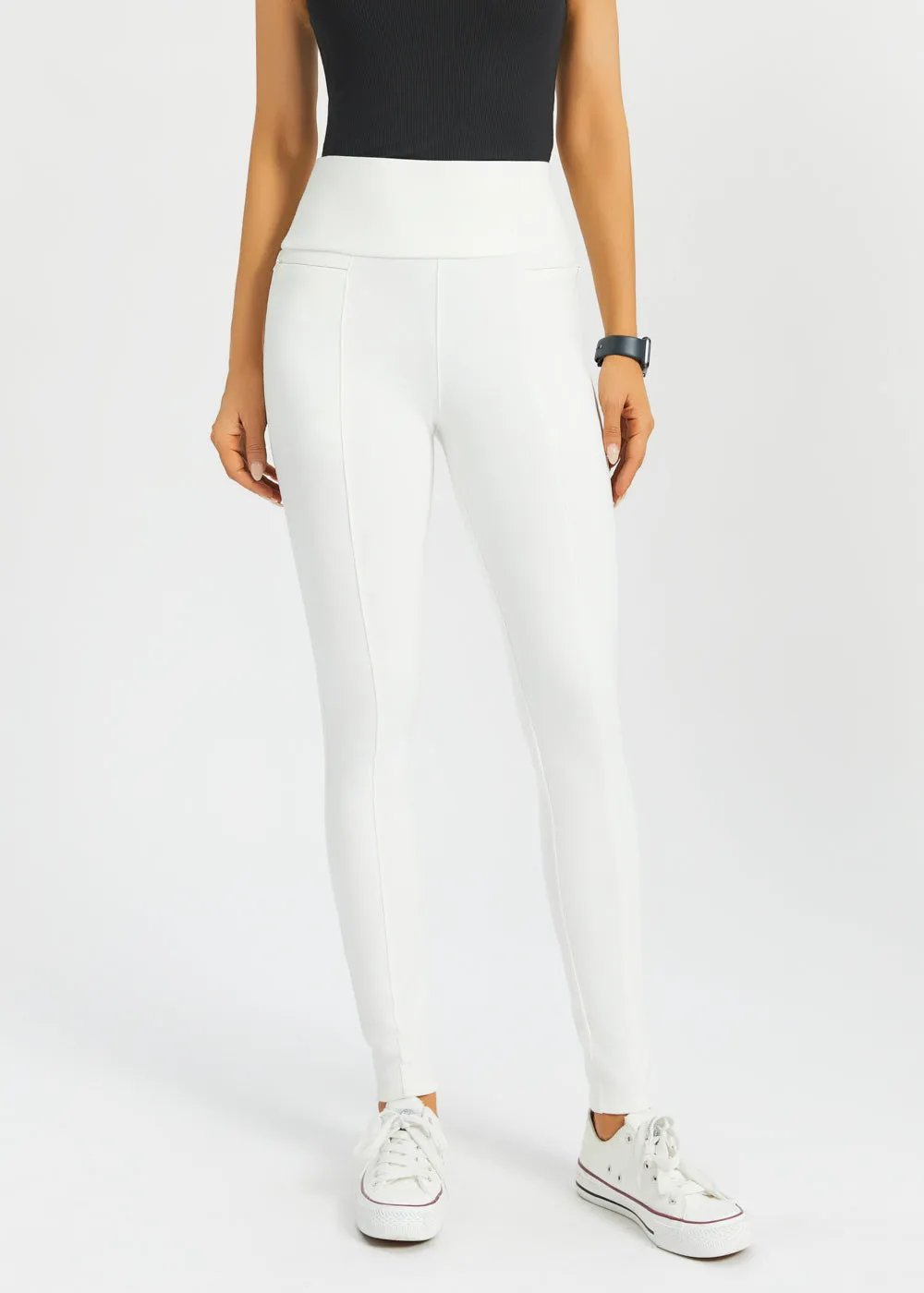 Power Down DPYP™ Dress Pant Yoga Pant | Skinny (Star White) sold by Betabrand product image thumbnail 3