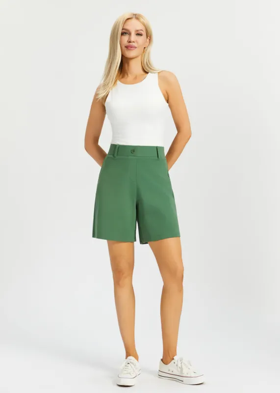 Classic Shorts | Stretch Ponte (Arcadia Green) - Final Sale made by Betabrand