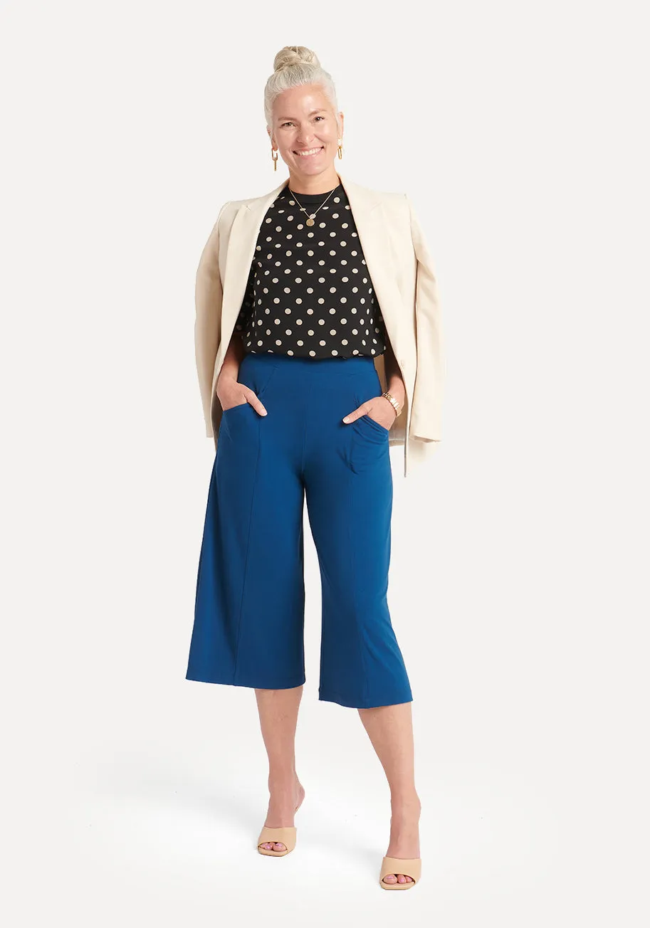 Full Bloom Pant (Poseidon) sold by Betabrand