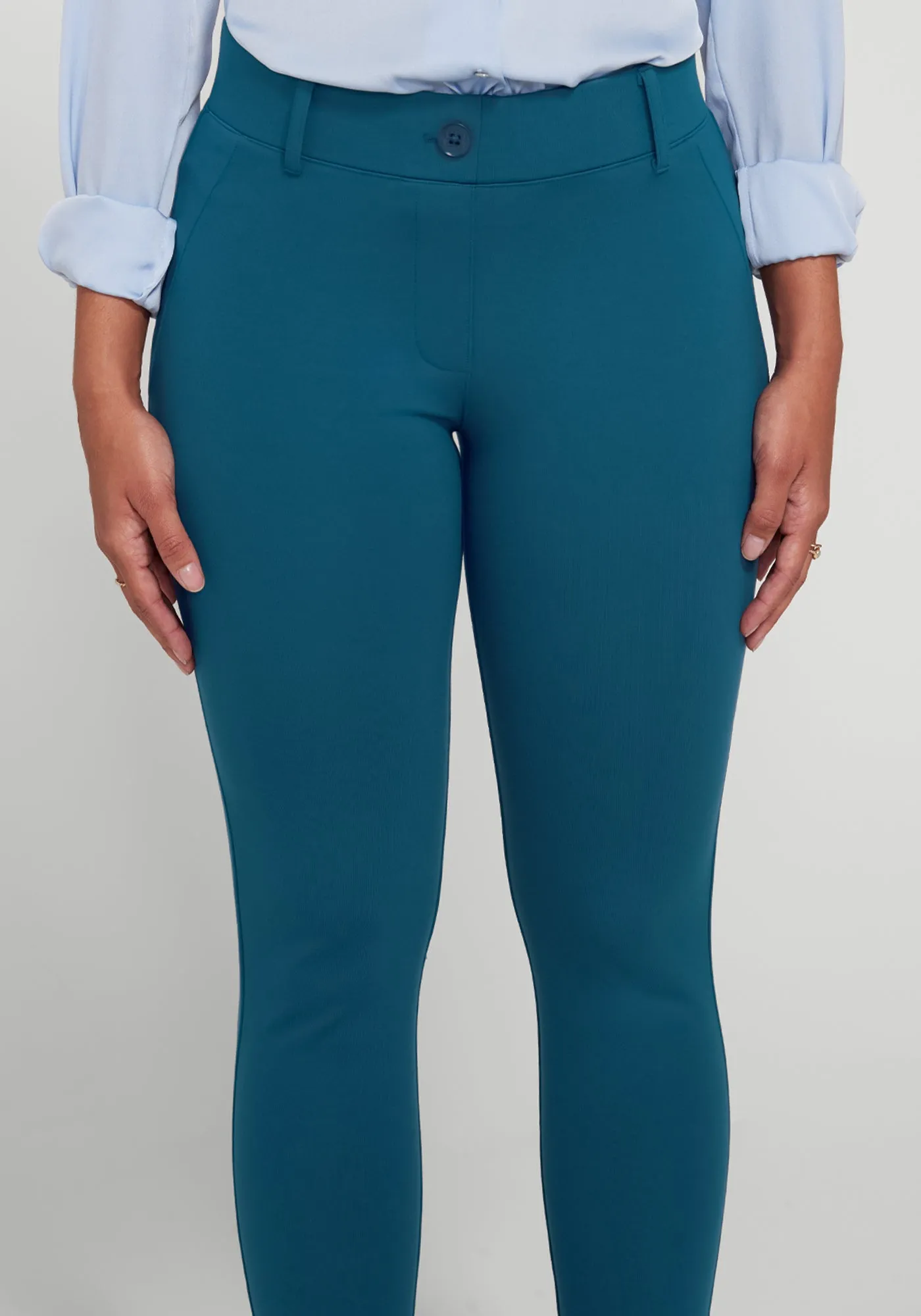 Classic Dress Pant Yoga Pant | Skinny (Dark Ocean) - Final Sale sold by Betabrand product image thumbnail 2