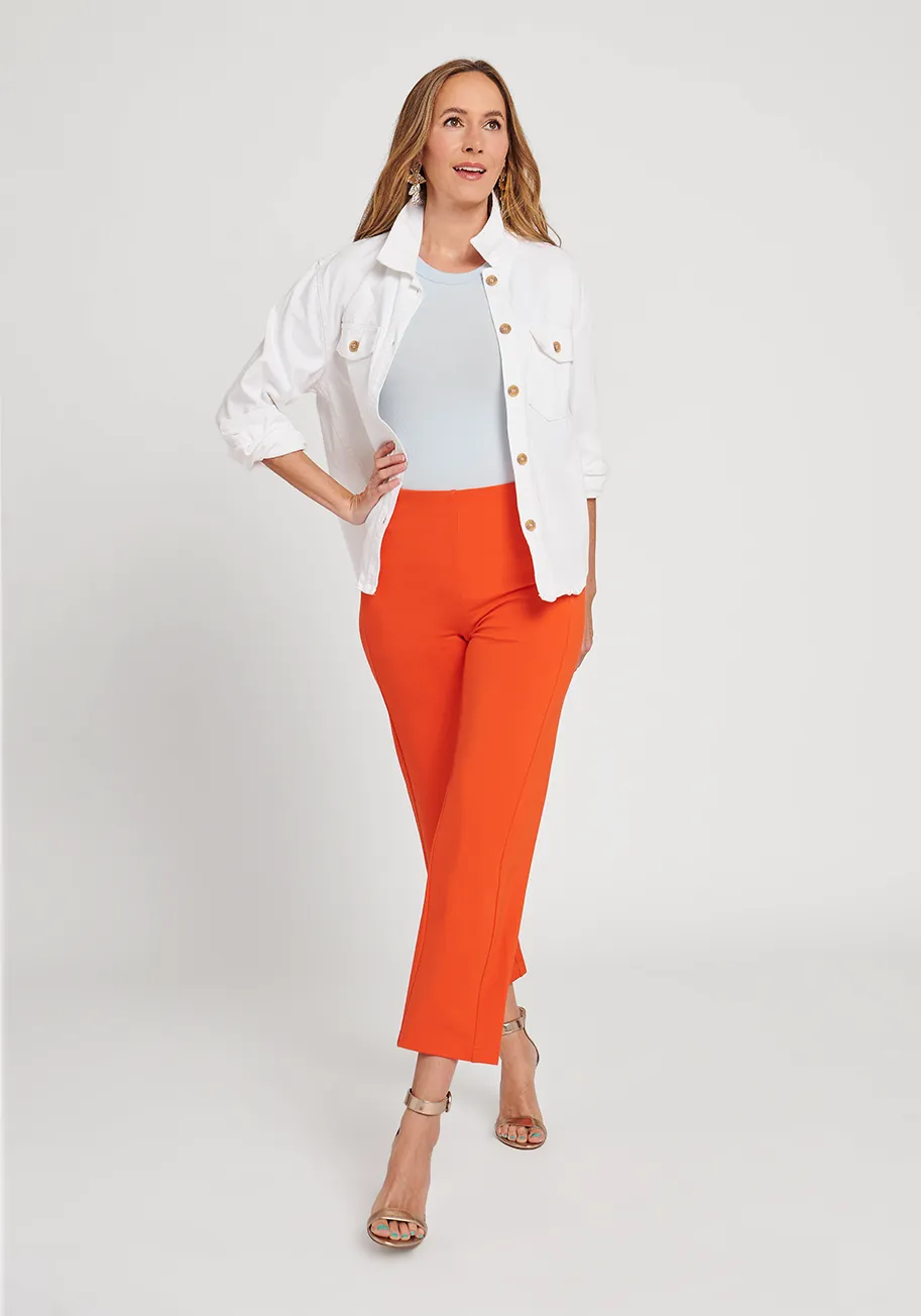 Monroe Crop Trouser | Straight (Tomato) sold by Betabrand product image thumbnail 4