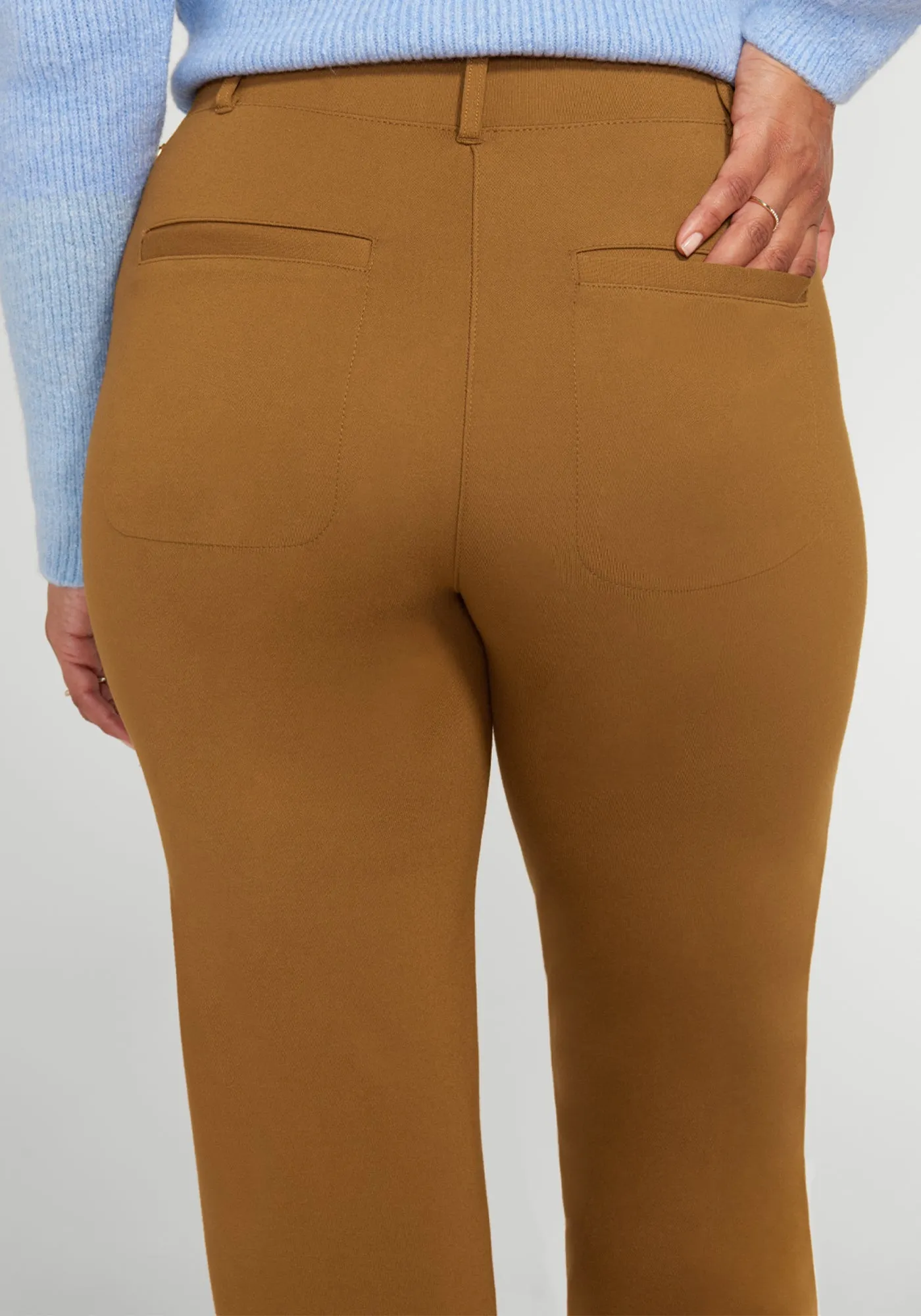 Easy Crop Trouser | Straight (Nutmeg) - Final Sale sold by Betabrand product image thumbnail 3