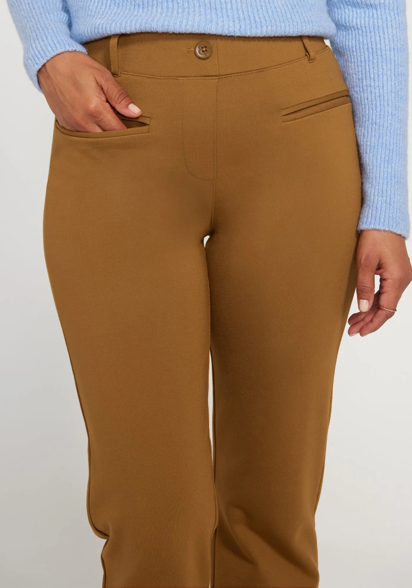 Easy Crop Trouser | Straight (Nutmeg) - Final Sale sold by Betabrand product image thumbnail 2