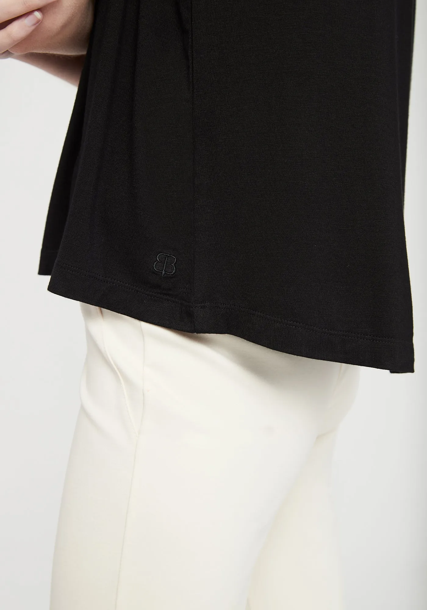 Essential V-Neck Short Sleeve (Black) sold by Betabrand product image thumbnail 3