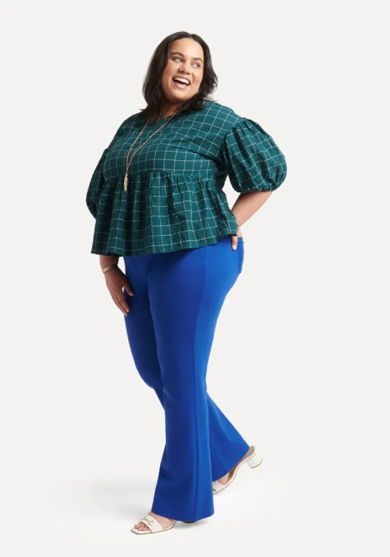 Boot Cut | Two-Pocket Dress Pant Yoga Pants (Seaglass) sold by Betabrand