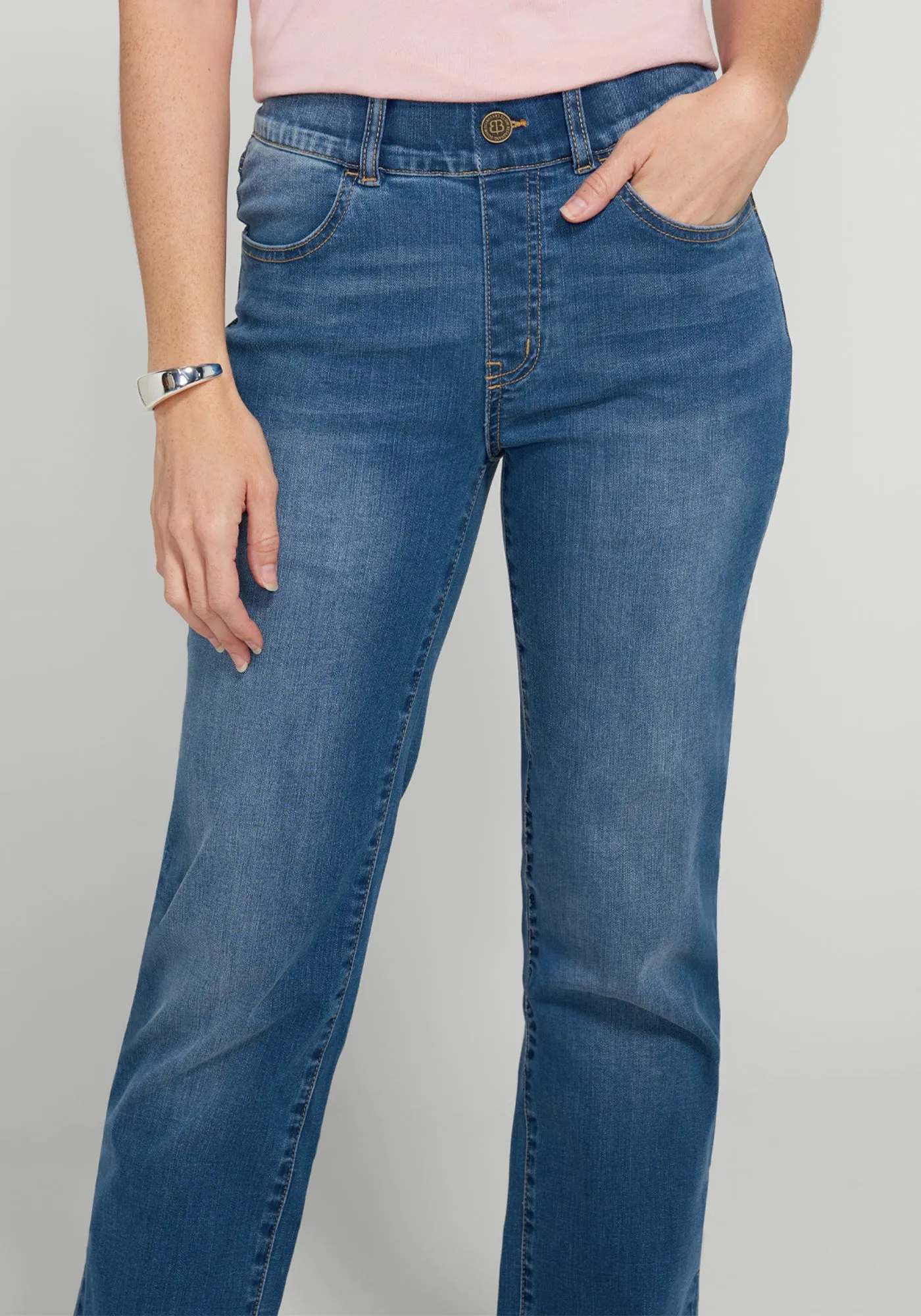 Signature Mid-Rise Denim | Straight (Alamo Wash) sold by Betabrand product image thumbnail 2