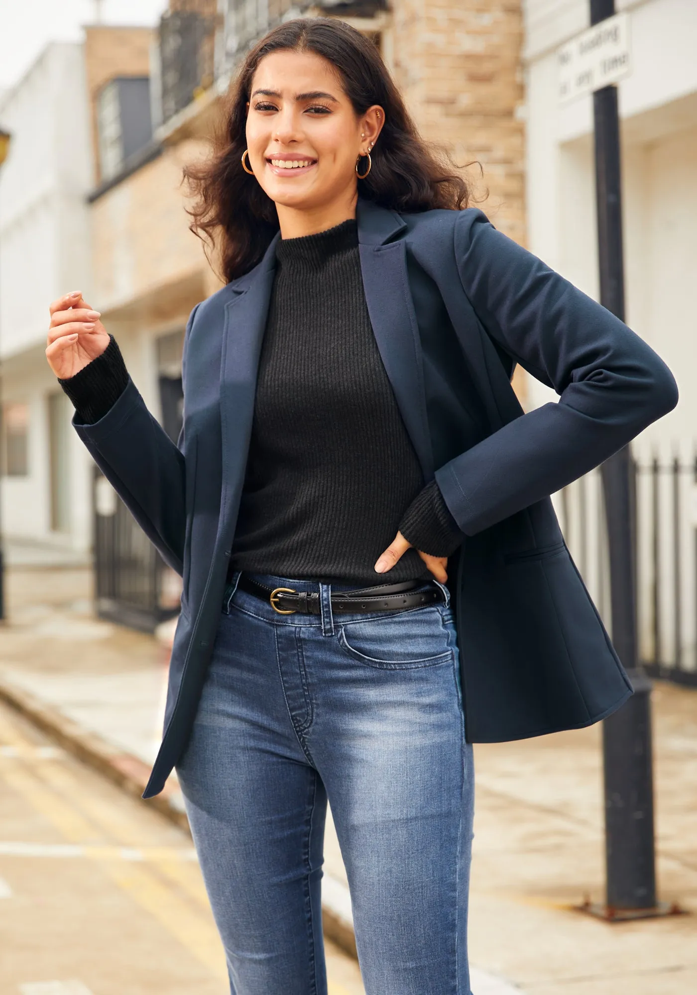 UltraEase Long Sleeve Mockneck (Black) sold by Betabrand product image thumbnail 4