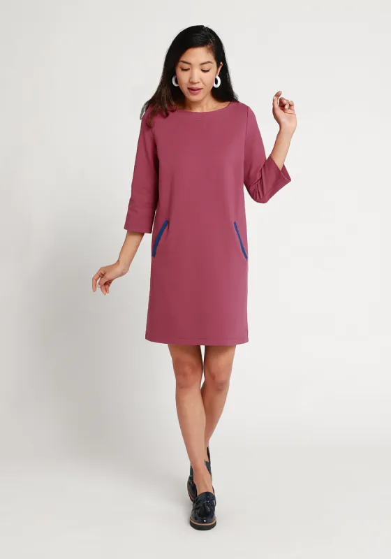 Half-Day Shift Dress (Mauve) sold by Betabrand