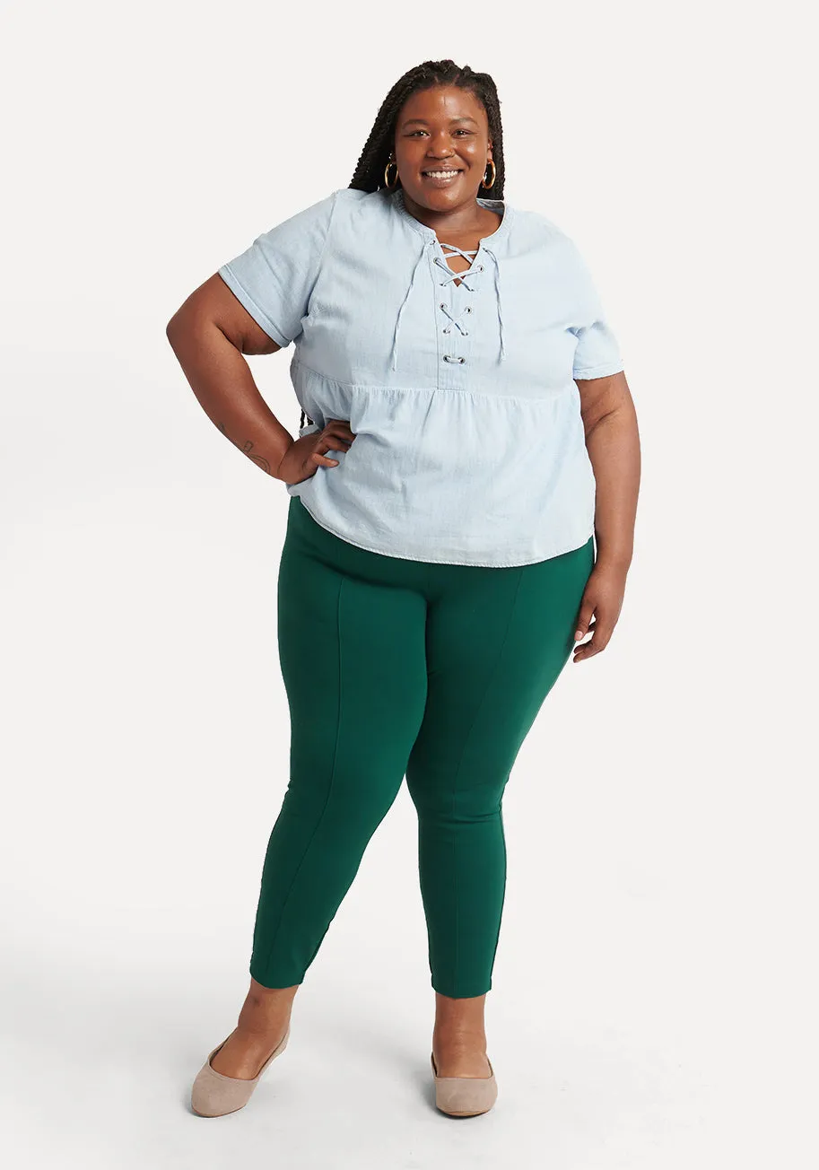 Skinny-Leg | Power-Down Pants (Botanical) sold by Betabrand