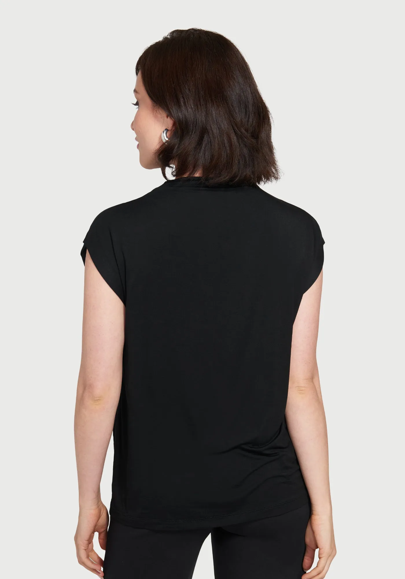 Cap Sleeve Mockneck (Black) sold by Betabrand product image thumbnail 2