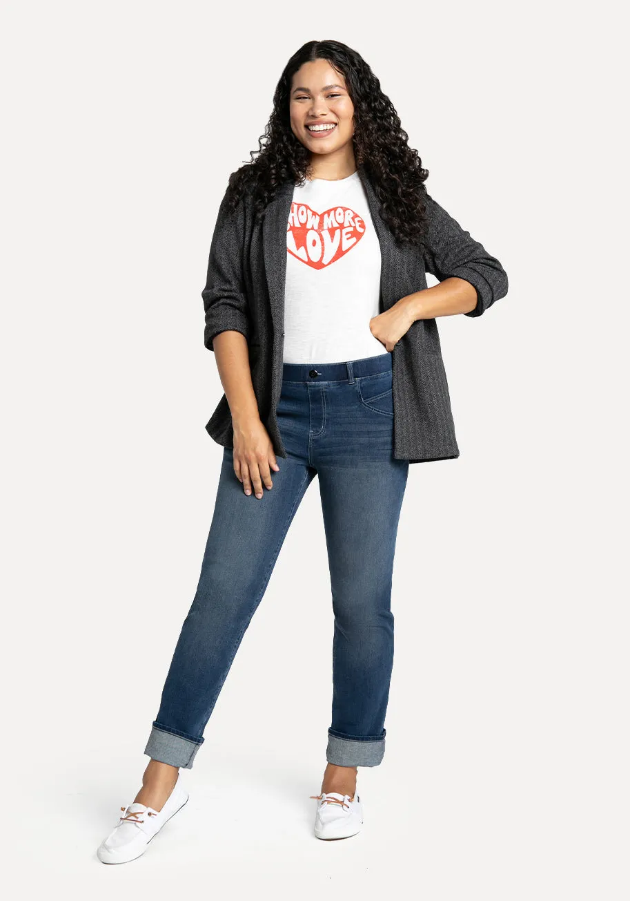 Straight-Leg | 7-Pocket Betabrand Yoga Denim (Dark Vintage) sold by Betabrand product image thumbnail 5